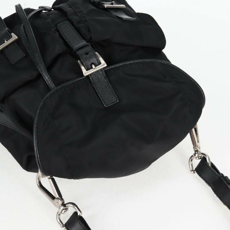 【日本直送】PRADA 尼龍黑色銀色單肩包 正品 125317V-5