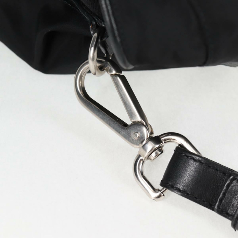 【日本直送】PRADA 尼龍黑色銀色單肩包 正品 125317V-8