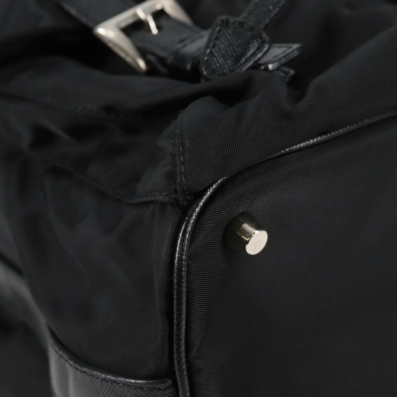【日本直送】PRADA 尼龍黑色銀色單肩包 正品 125317V-14