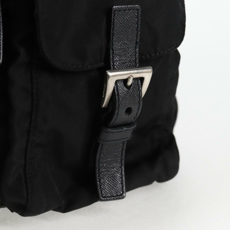 【日本直送】PRADA 尼龍黑色銀色單肩包 正品 125317V-19
