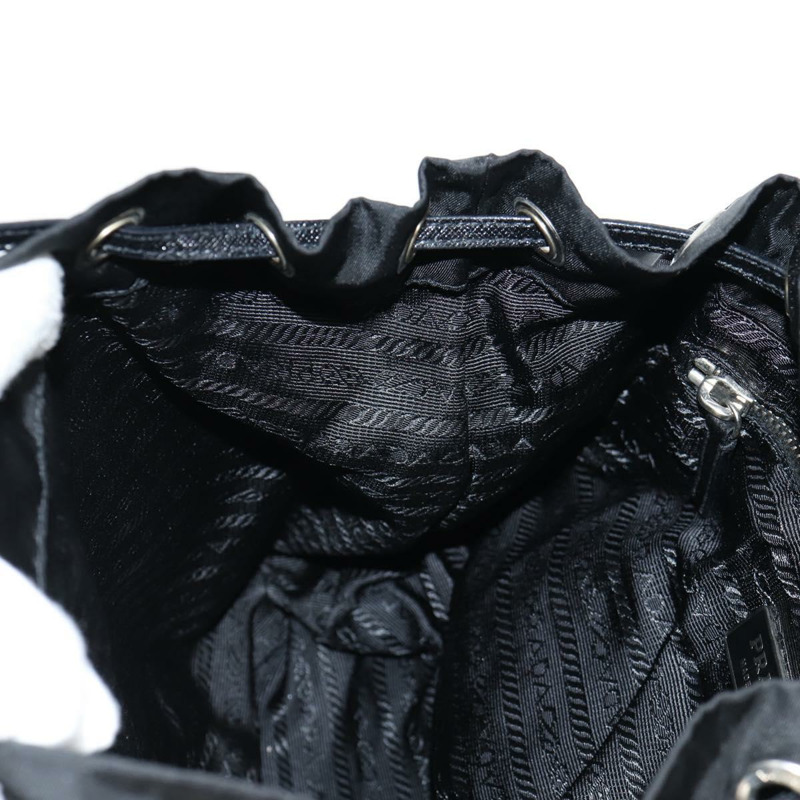【日本直送】PRADA 尼龍黑色銀色單肩包 正品 125317V-22