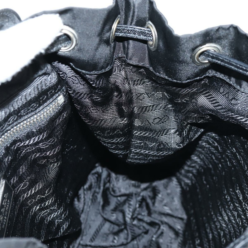 【日本直送】PRADA 尼龍黑色銀色單肩包 正品 125317V-23