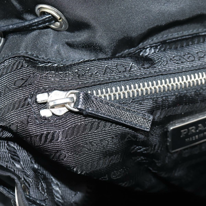 【日本直送】PRADA 尼龍黑色銀色單肩包 正品 125317V-24