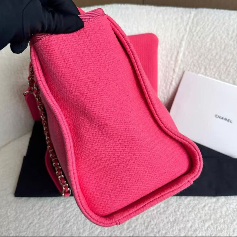 ✨Chanel 糖果粉色淡金扣沙灘包 托特子母包 大號 99新 配件塵袋-3