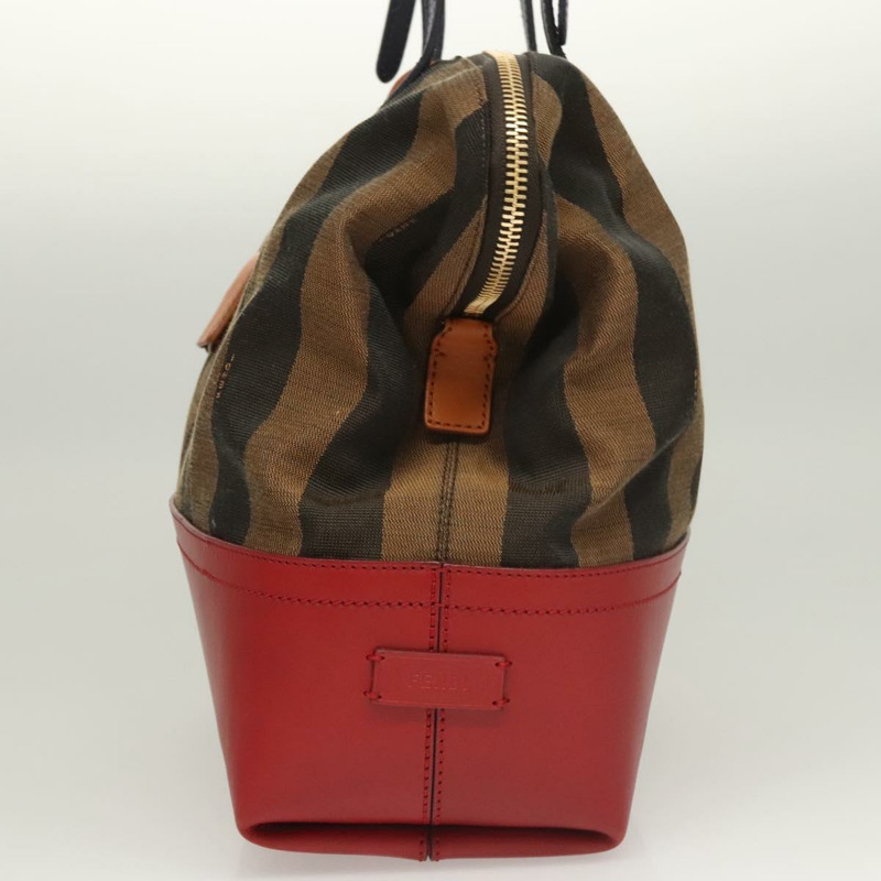 【日本直送】FENDI 山胡桃帆布手提包 棕黑色 正品 124524-2