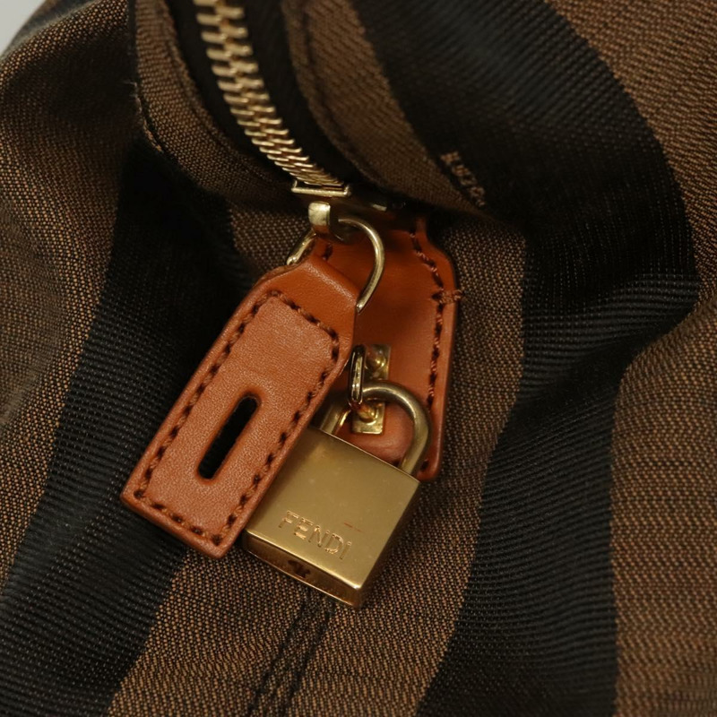 【日本直送】FENDI 山胡桃帆布手提包 棕黑色 正品 124524-8