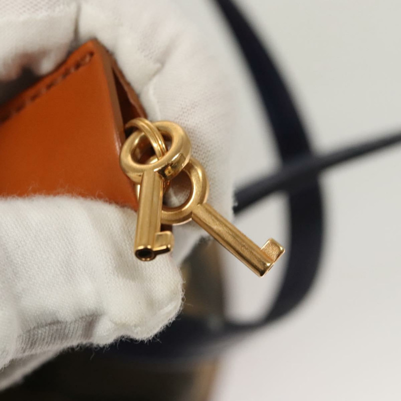 【日本直送】FENDI 山胡桃帆布手提包 棕黑色 正品 124524-9