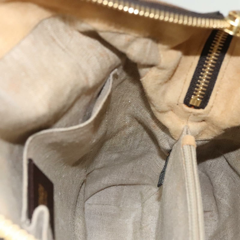【日本直送】FENDI 山胡桃帆布手提包 棕黑色 正品 124524-18