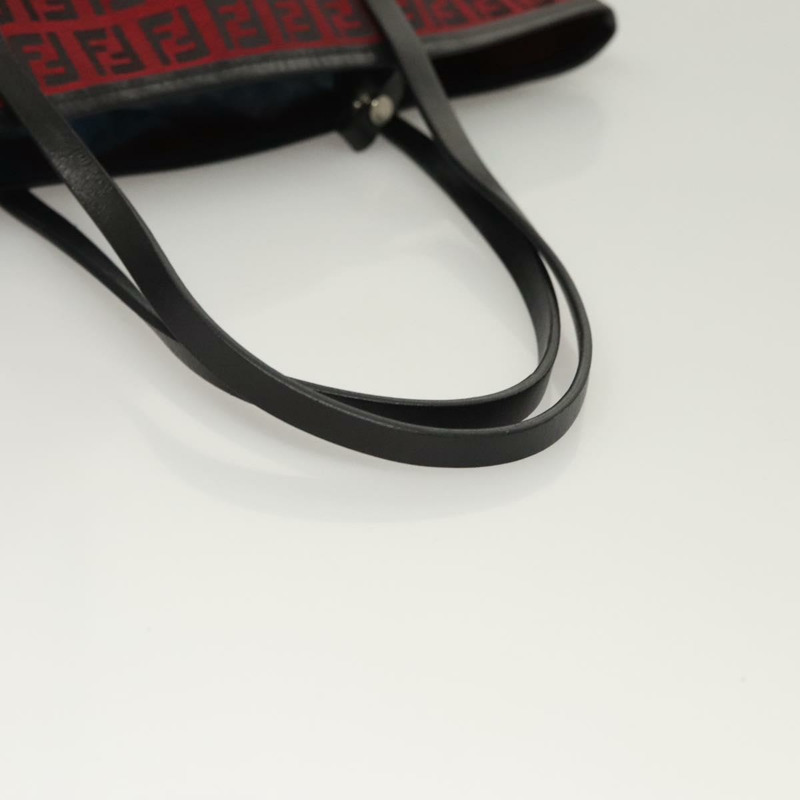 【日本直送】FENDI Zucchino帆布手提包 紅色銀色 正品 124864V-6
