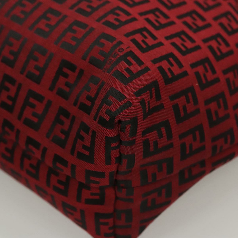 【日本直送】FENDI Zucchino帆布手提包 紅色銀色 正品 124864V-13