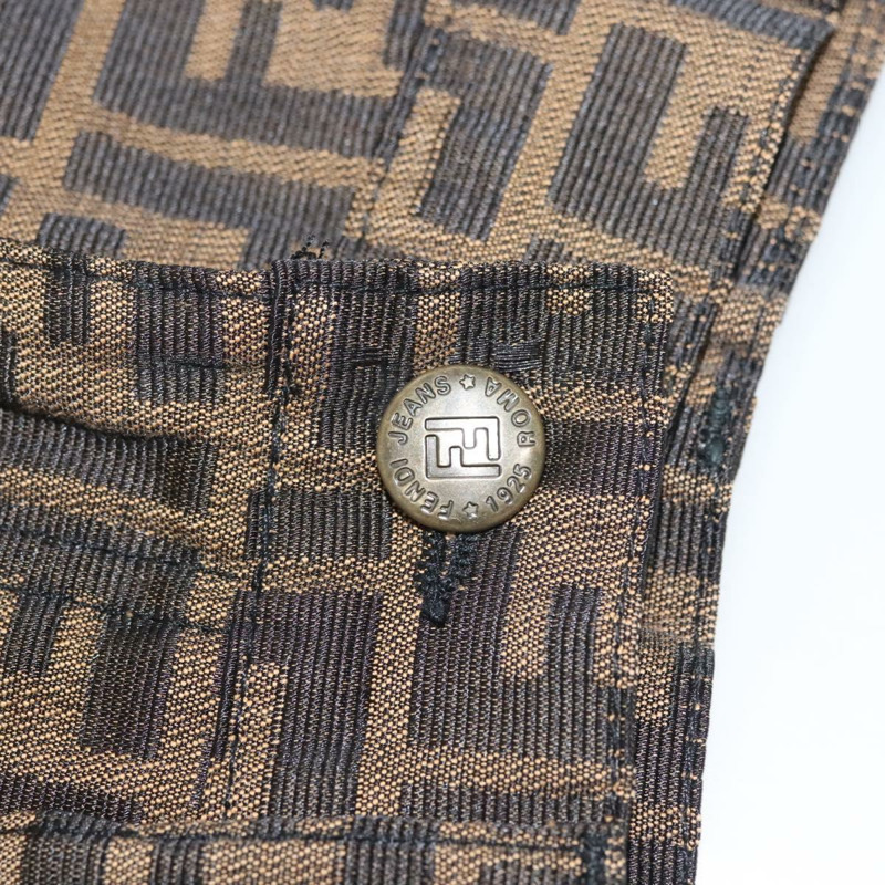 【日本直送】FENDI Zucca 帆布半身裙 黑棕色 正品 126349V-3