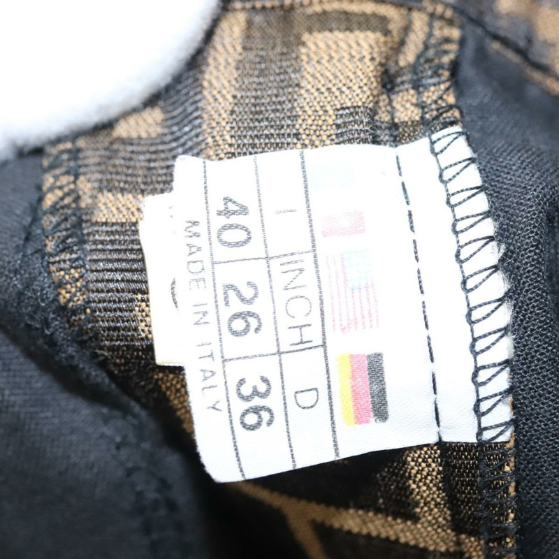 【日本直送】FENDI Zucca 帆布半身裙 黑棕色 正品 126349V-10