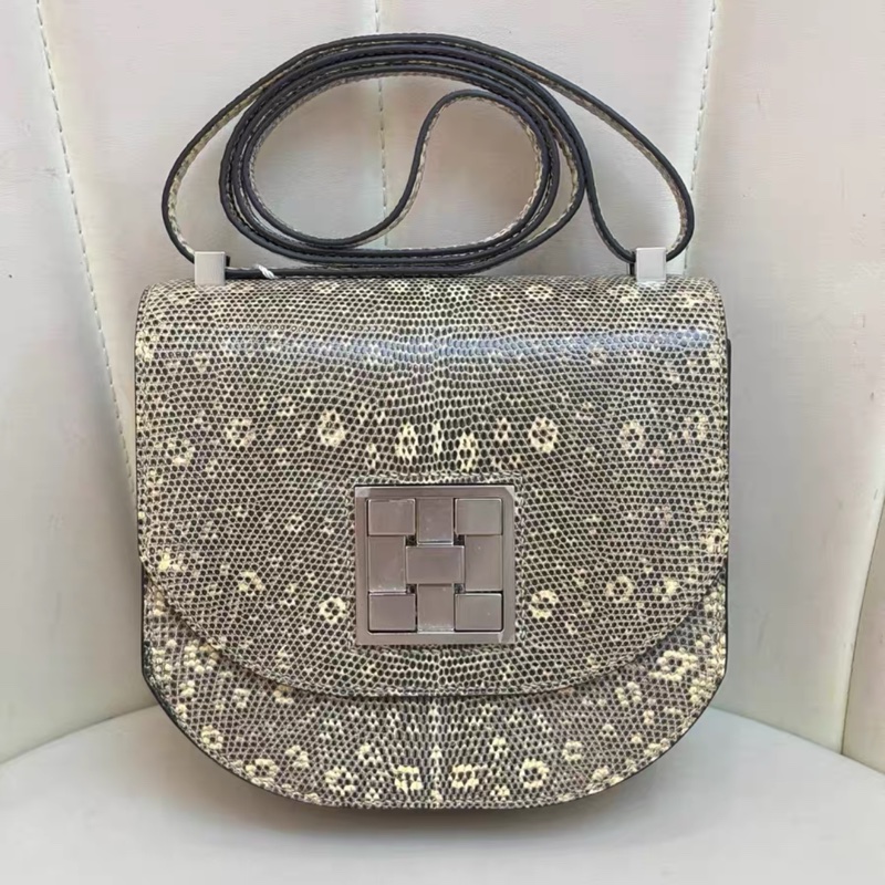 Hermes 愛馬仕 女士包 mini Mosaique 馬賽克 原色 蜥蜴 銀扣 D刻 閒置未使用 原始成色 正品現貨-3