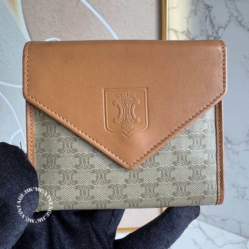 CELINE Vintage Macadam Wallet 中古 短銀包 短夾-1