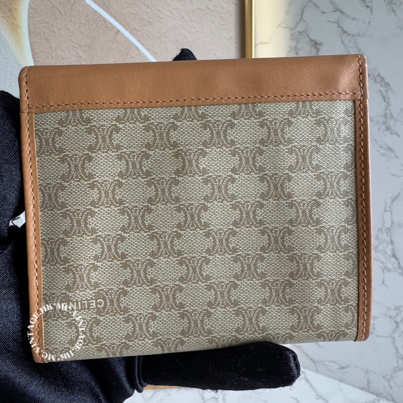 CELINE Vintage Macadam Wallet 中古 短銀包 短夾-2