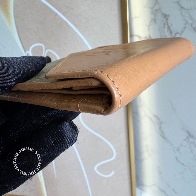 CELINE Vintage Macadam Wallet 中古 短銀包 短夾-11