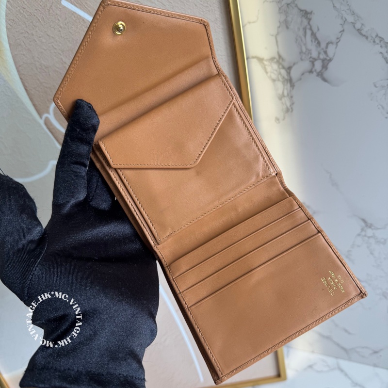 CELINE Vintage Macadam Wallet 中古 短銀包 短夾-13