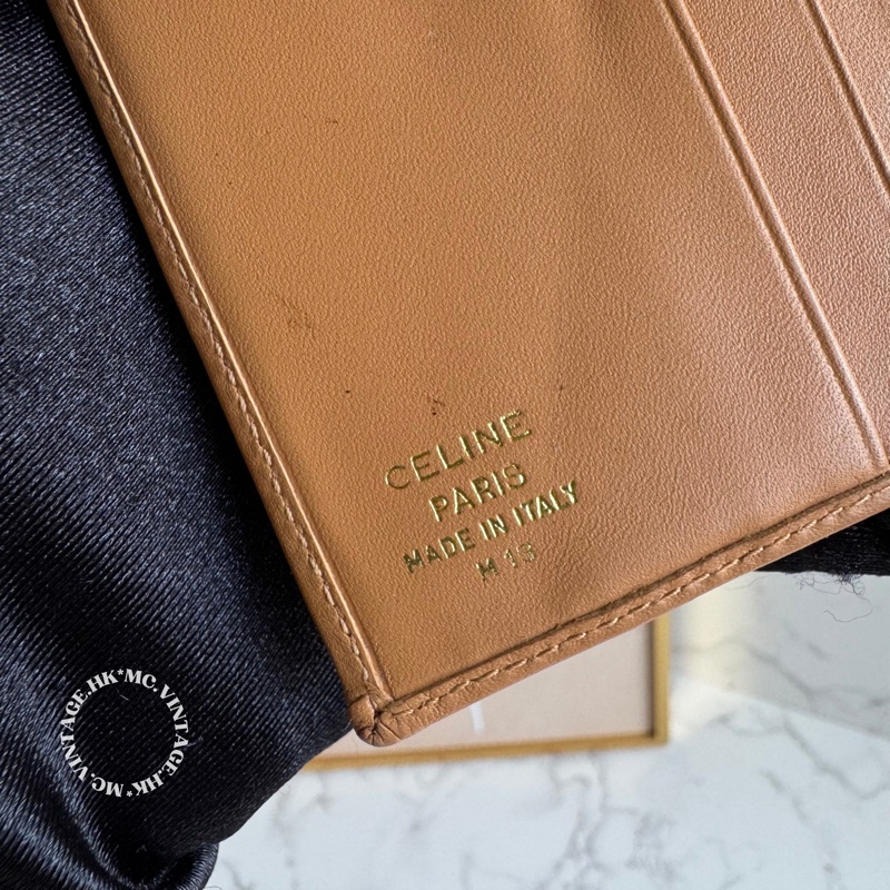 CELINE Vintage Macadam Wallet 中古 短銀包 短夾-14
