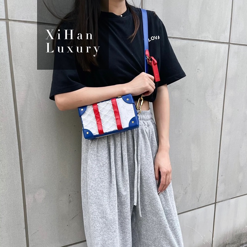 🈶購證 #櫃上九萬入手 #近新大全配 Lv soft trunk nba聯名限定款盒子斜挎包-2