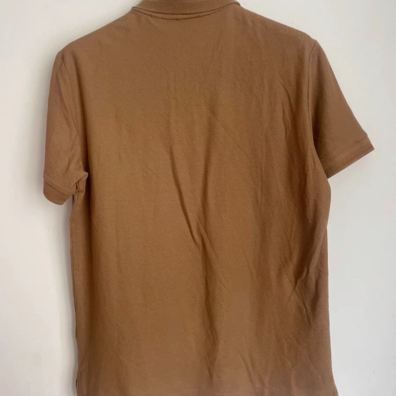 Burberry 駝色polo衫短袖 M號 胸圍106，衣長72-1