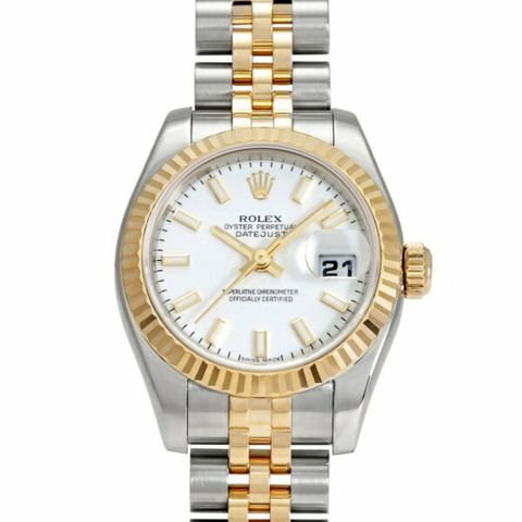 勞力士 Datejust 26 179173 白色條形錶盤手錶女士腕錶 __