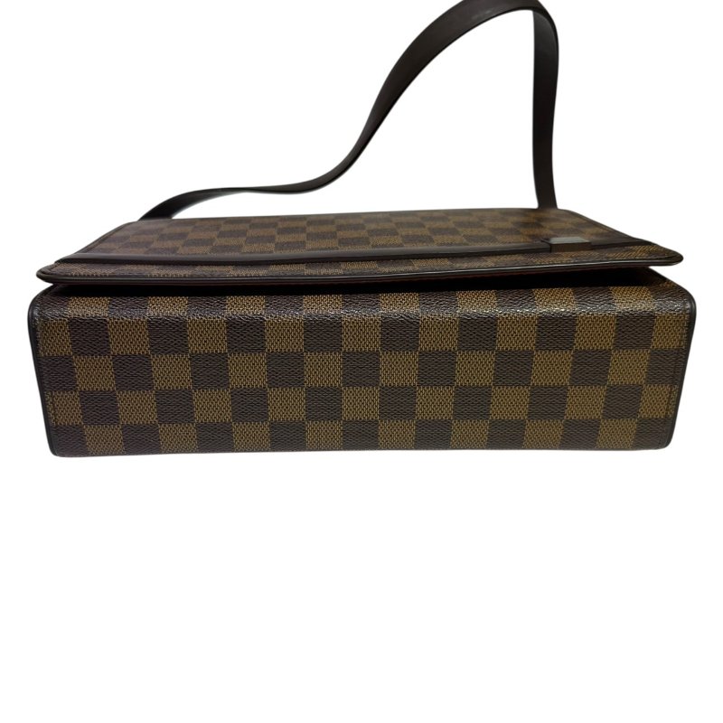 【美收精品】LV茶色棋盤格肩背包 2-929-4