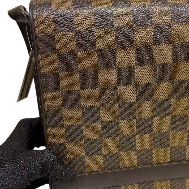 【美收精品】LV茶色棋盤格肩背包 2-929-9