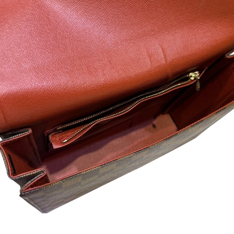 【美收精品】LV茶色棋盤格肩背包 2-929-14