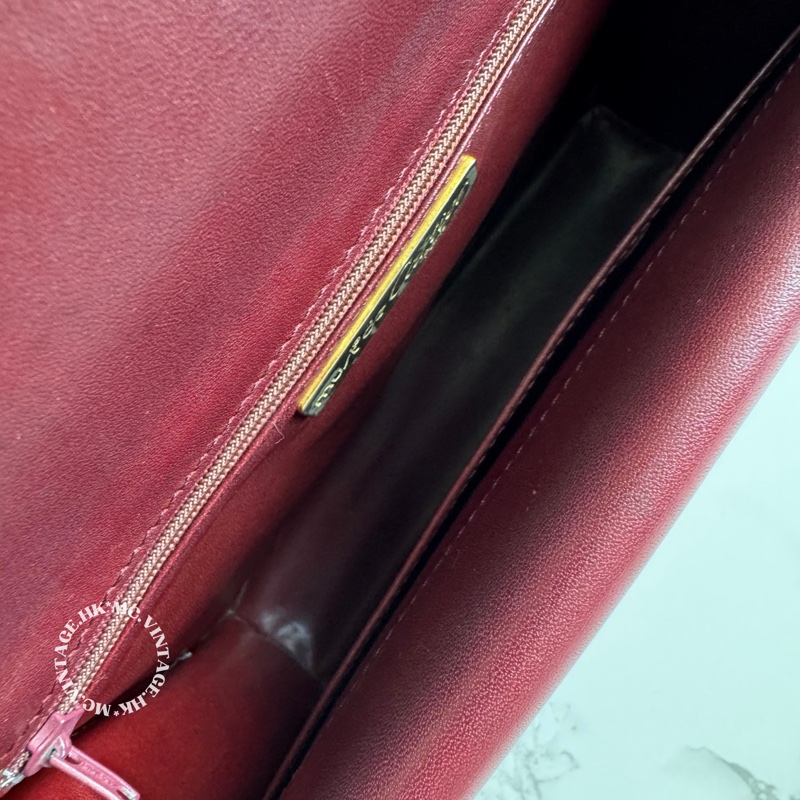 Cartier Vintage Shoulder Bag 中古 波爾多酒紅 肩背包 斜挎包-18