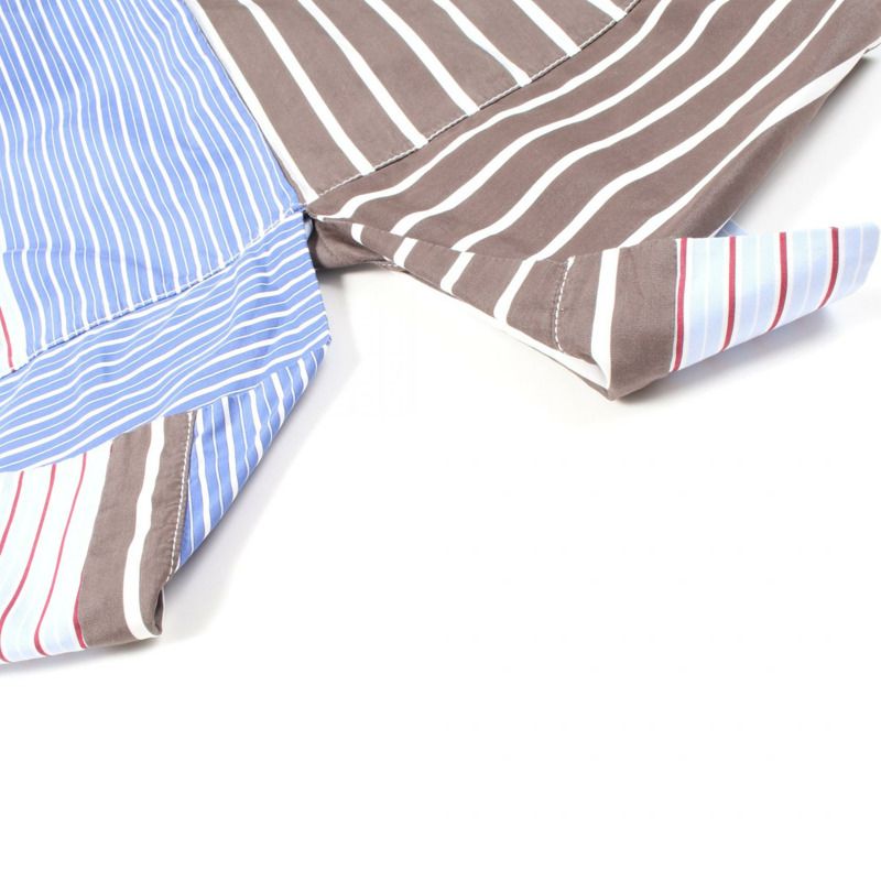 MARNI 無袖襯衫，純棉材質，藍棕色多色，38 碼，二手女款-4