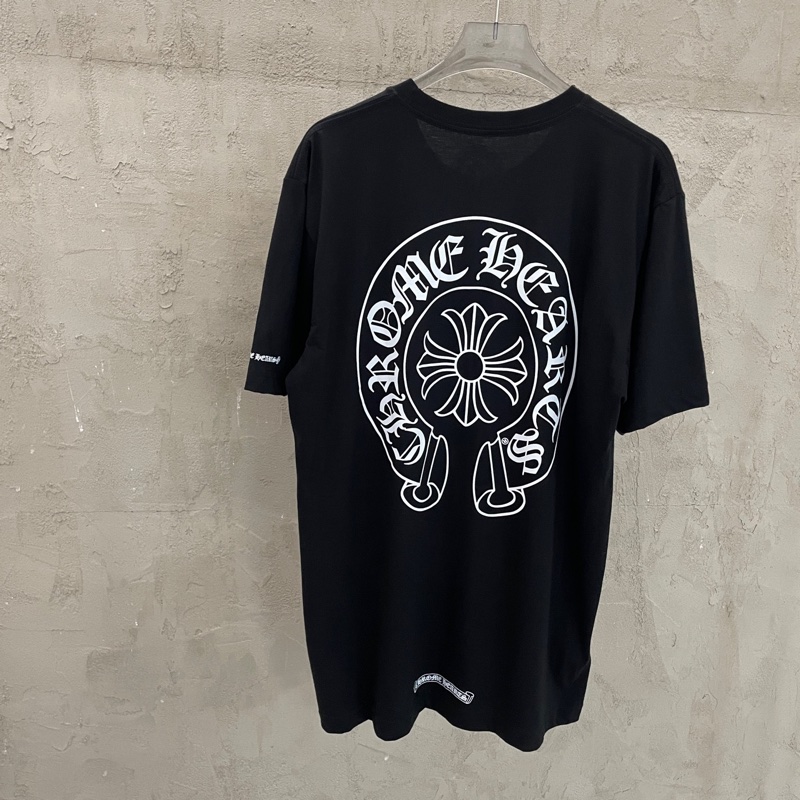 Chrome Hearts克羅心黑色大馬蹄十字花短袖T恤 全新 Size:XS/S/M/XL-1