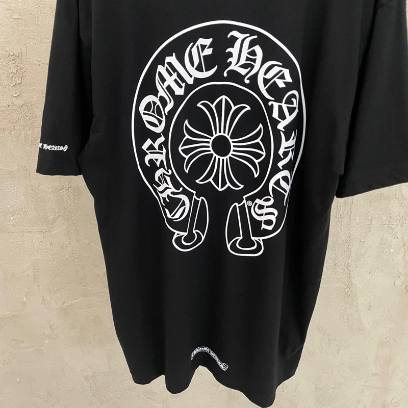 Chrome Hearts克羅心黑色大馬蹄十字花短袖T恤 全新 Size:XS/S/M/XL-2