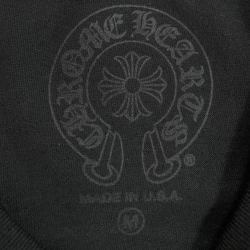 Chrome Hearts克羅心黑色大馬蹄十字花短袖T恤 全新 Size:XS/S/M/XL-4