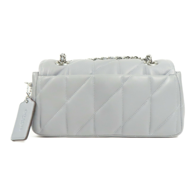 COACH 皮革Shoulder Bag銀扣鏈帶肩背袋-1