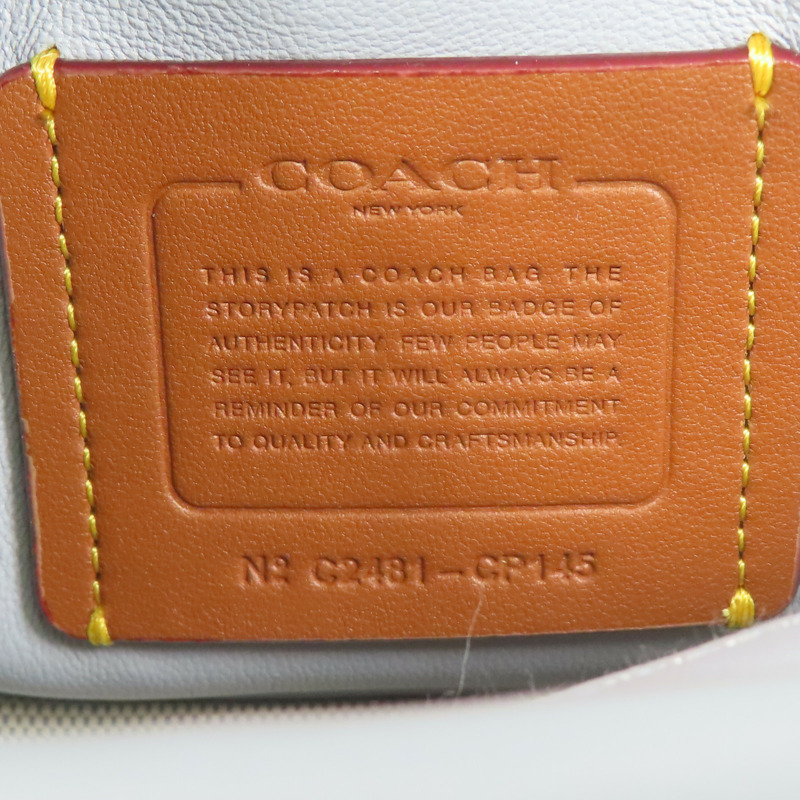 COACH 皮革Shoulder Bag銀扣鏈帶肩背袋-5