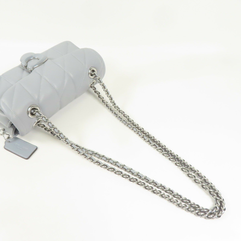 COACH 皮革Shoulder Bag銀扣鏈帶肩背袋-6