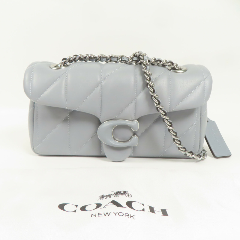 COACH 皮革Shoulder Bag銀扣鏈帶肩背袋-13
