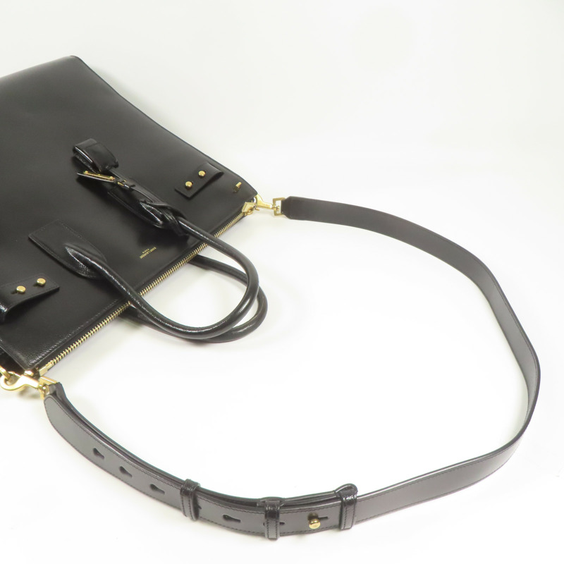 YVES SAINT LAURENT 牛皮皮革Shoulder Bag金扣手挽肩背兩用袋-7