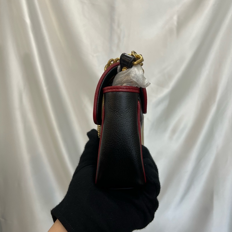 GUCCI 拚色Marmont掀蓋22cm-3