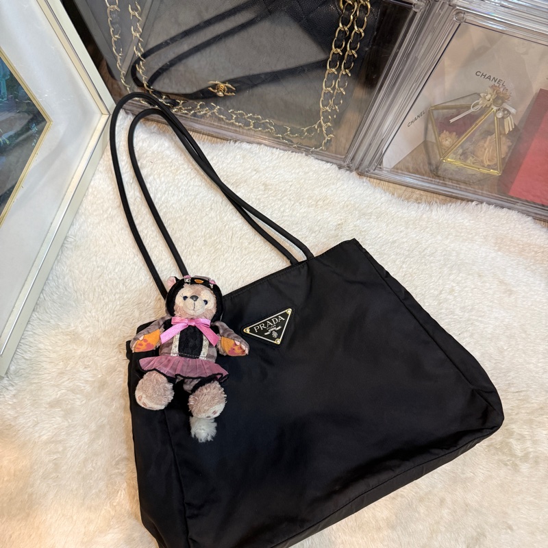 85新✨Prada🖤比goyard還輕的Prada降落傘布 黑色尼龍🖤肩背包 托特包 好輕 好裝 好用 耐用防潑水 附鑑定報告-1