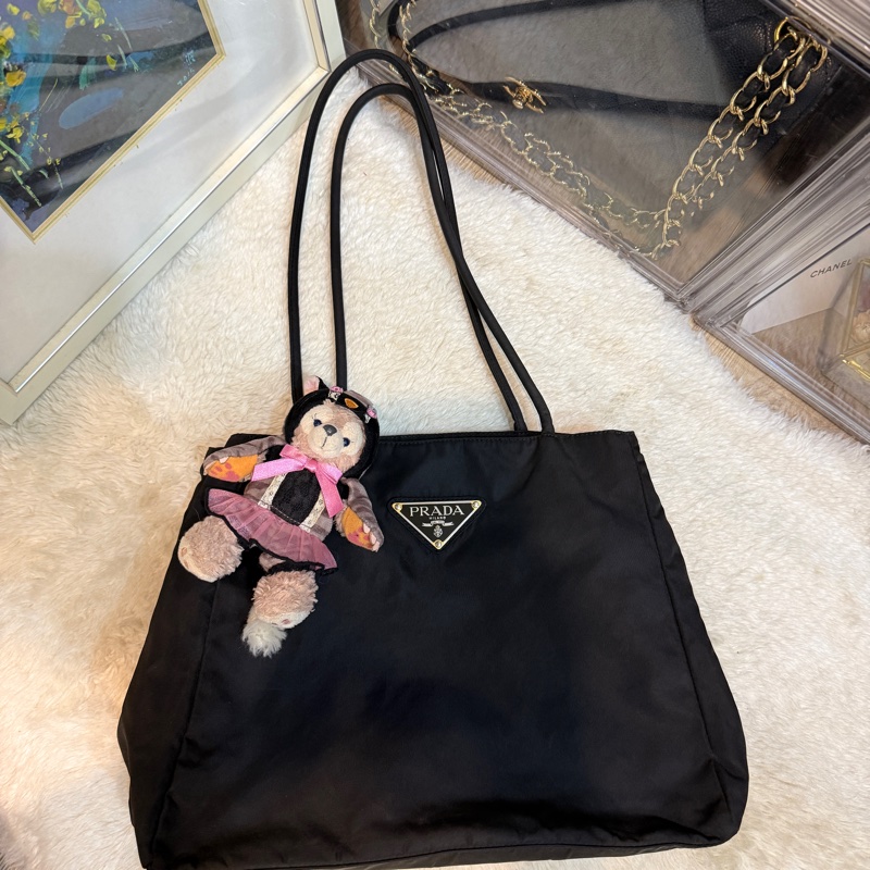 85新✨Prada🖤比goyard還輕的Prada降落傘布 黑色尼龍🖤肩背包 托特包 好輕 好裝 好用 耐用防潑水 附鑑定報告-2