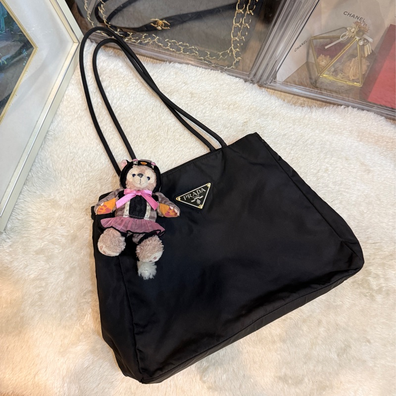 85新✨Prada🖤比goyard還輕的Prada降落傘布 黑色尼龍🖤肩背包 托特包 好輕 好裝 好用 耐用防潑水 附鑑定報告-39