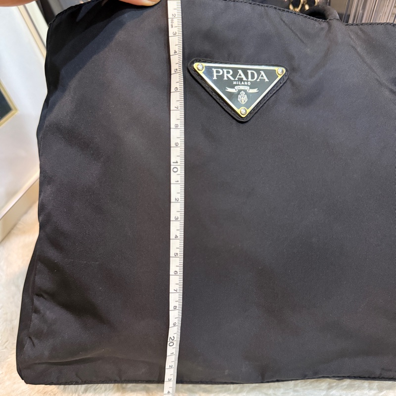 85新✨Prada🖤比goyard還輕的Prada降落傘布 黑色尼龍🖤肩背包 托特包 好輕 好裝 好用 耐用防潑水 附鑑定報告-42