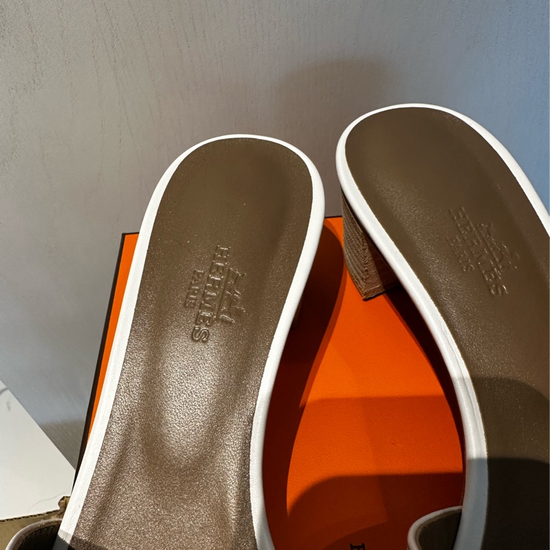 Hermes OranH字低跟涼鞋39號-7