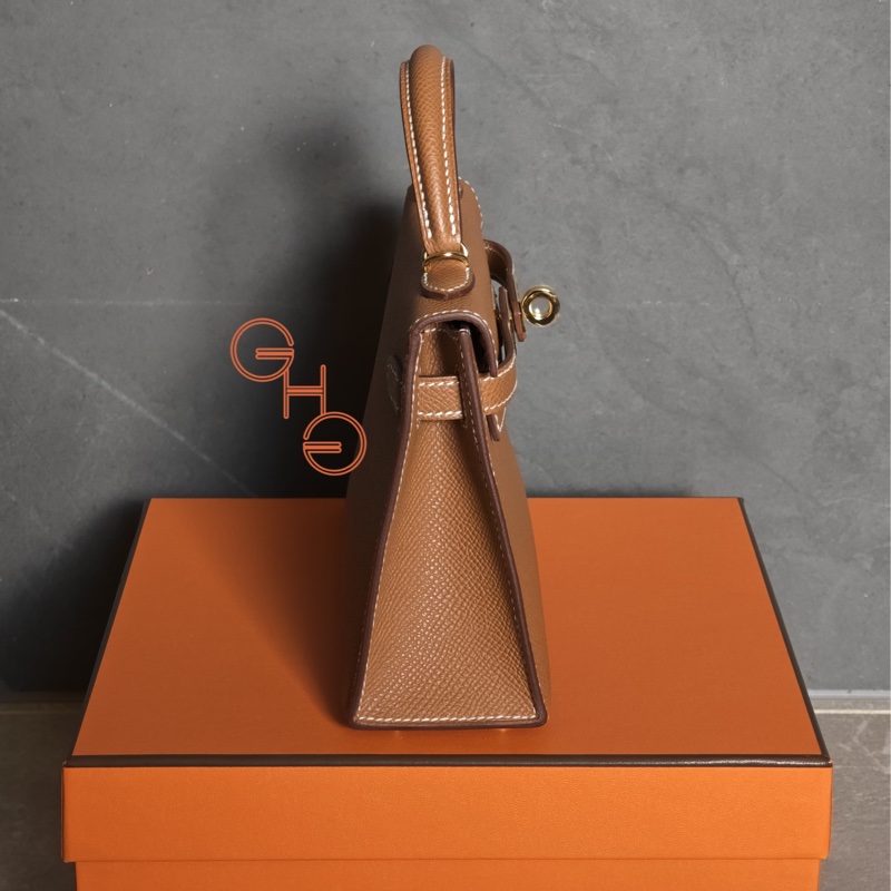 愛馬仕迷你凱莉2 / Mini kelly 2 / 金棕37/ 金扣/ Epsom /W (全新）-3