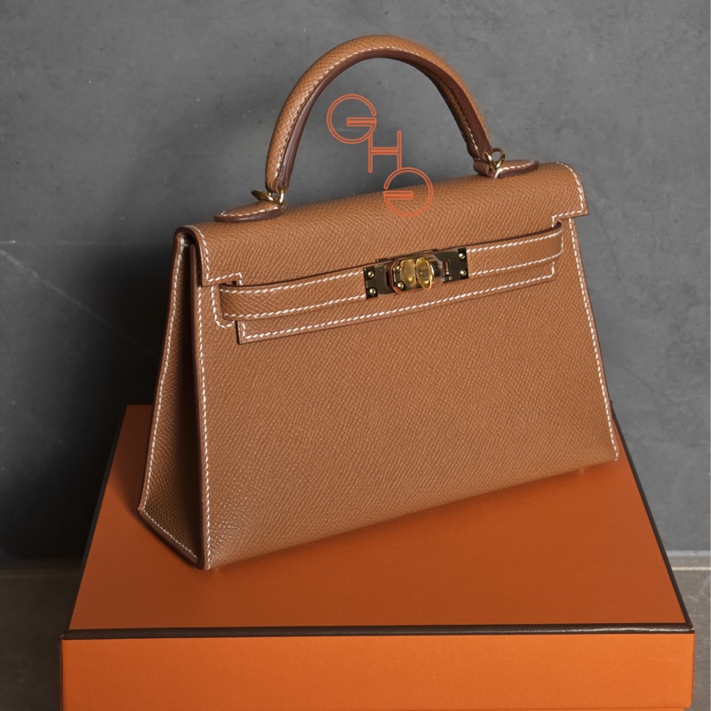 愛馬仕迷你凱莉2 / Mini kelly 2 / 金棕37/ 金扣/ Epsom /W (全新）-4