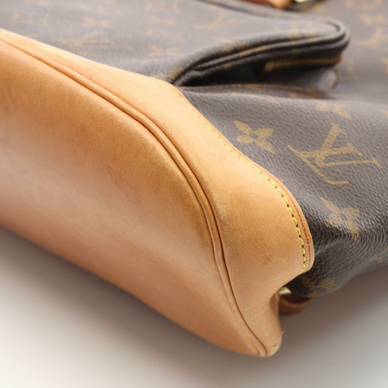 路易威登 Montsouris GM 雙肩包 M51135 Monogram 皮革 棕色 二手-6