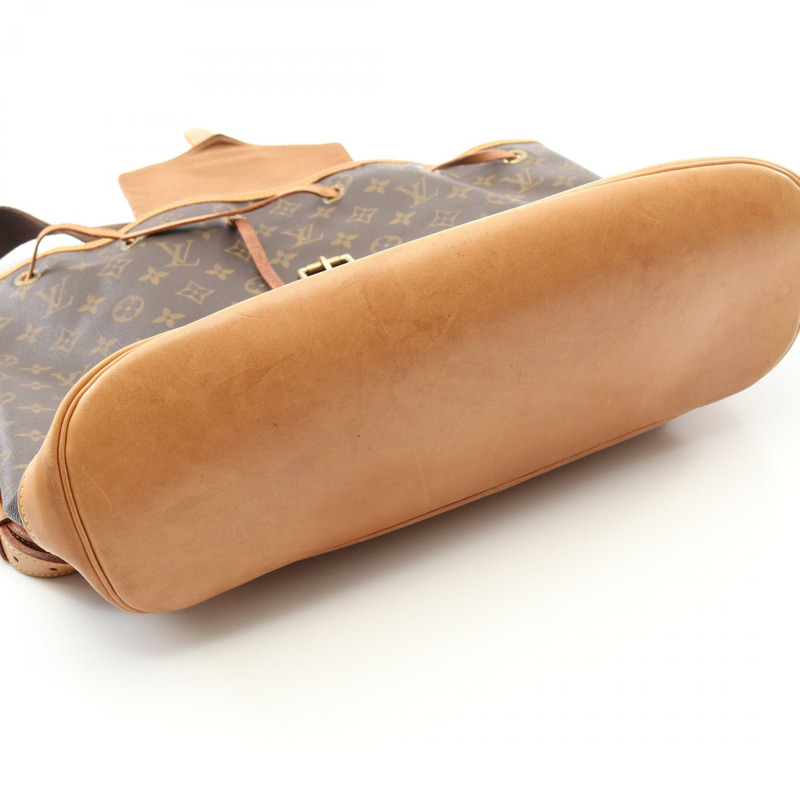 路易威登 Montsouris GM 雙肩包 M51135 Monogram 皮革 棕色 二手-7