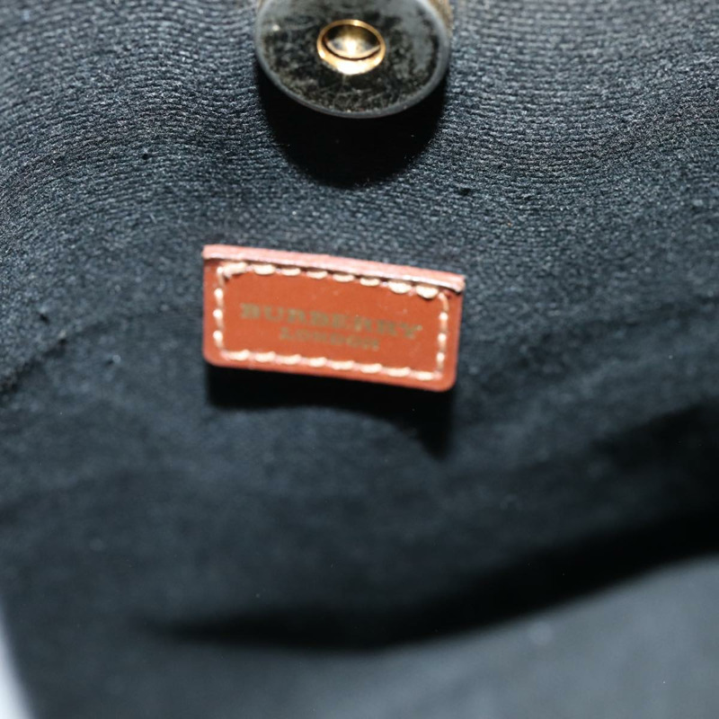 【日本直送】BURBERRY Nova 格紋手提包 PVC 皮革 米色 正品 yk13701-9