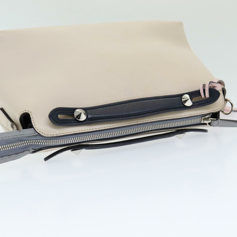 【日本直送】FENDI 手提包 皮革 米色 正品 ar12221-5